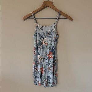 Floral Print Spaghetti romper